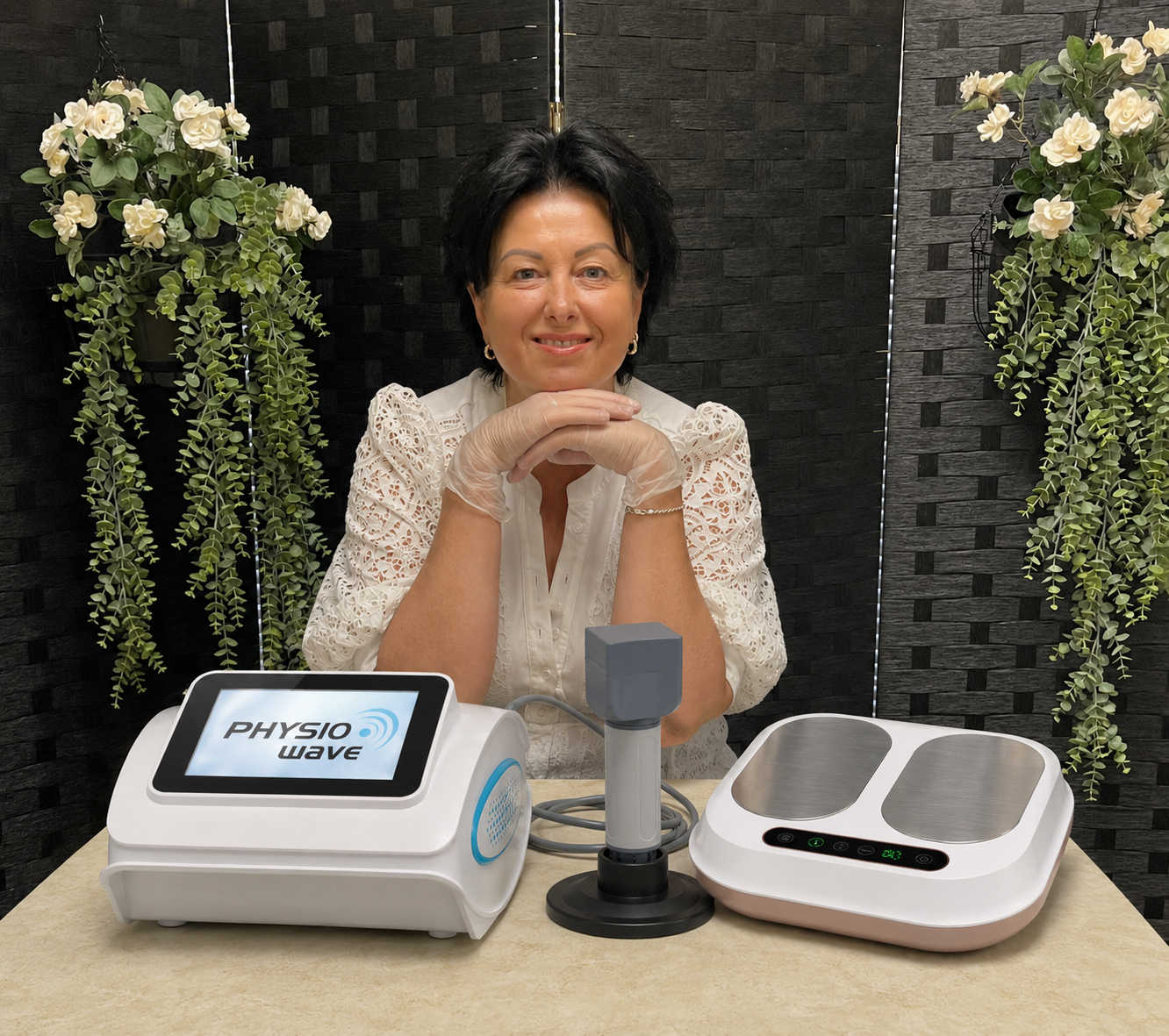Ruta with Physio Wave wellness equipment